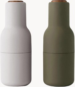 Zout- en peperstrooier Bottle Grinder met walnoothouten deksels, 2-delig