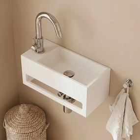 Saniclear Bali solid surface fontein 36x20cm links