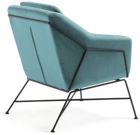 Kave Home Brida Armfauteuil Fluweel Turquoise