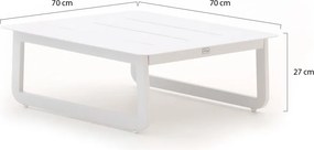 + 10% kassakorting | Loungetafel Bellagio | Vierkant | Tuintafel Aluminium | 70x70cm | Kees Smit Tuinmeubelen