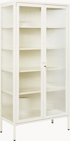 Metalen vitrinekast The Collector met gefacetteerd glas