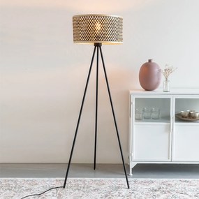 Bamboo Vloerlamp Op Driepoot