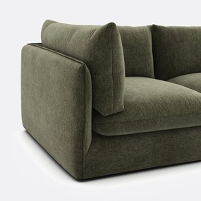 Modulaire 3-zitsbank in gemêleerd polyester, Malo