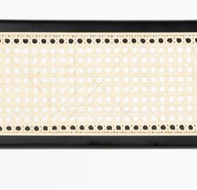 Zuiver Jort Lage Retro Barkruk Met Rotan Zwart