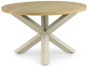 Dining Tuintafel 120 cm Aluminium/teak Taupe Rockville