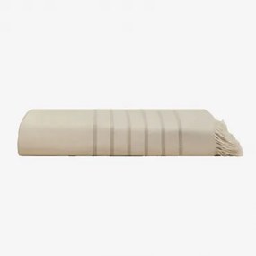 Calicut Katoenen Strandlaken 200 X 200 Cm & Tapioca Beige - Sklum