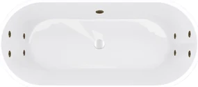 Mueller Monica bubbelbad 178x80cm elektronisch met 8 hydrojets rose goud