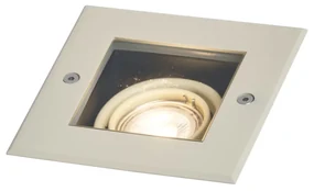 Buitenlamp Moderne grondspot beige GU10 50mm draai- en kantelbaar IP65 - Oneon Modern GU10 IP65 Buitenverlichting vierkant