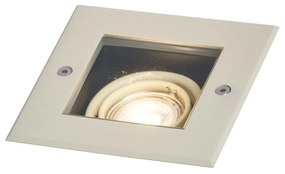 Moderne grondspot beige GU10 50mm draai- en kantelbaar IP65 - Oneon