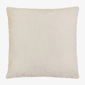 Vierkant Kussen (50x50 Cm) Bruna Corduroy Beige – Linnen - Sklum