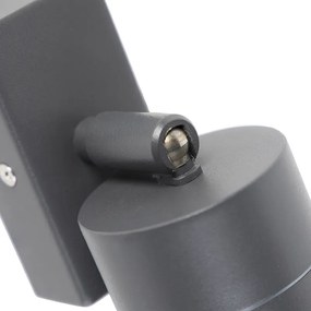 Buitenwandlamp antraciet IP44 draai- en kantelbaar - Solo