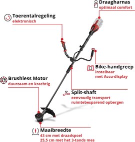 Einhell GP-BC 36/430 Li BL Solo - PROFESSIONAL Accu Bosmaaier - Power X-Change