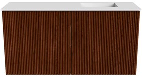 Mondiaz Joya 80cm toiletmeubel ruby met wastafel faye rechts zonder kraangat talc