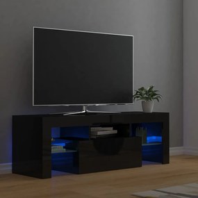 vidaXL Tv-meubel met LED-verlichting 120x35x40 cm hoogglans zwart