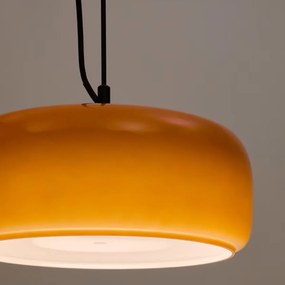 Kave Home Reig Retro Hanglamp Oranje Glas