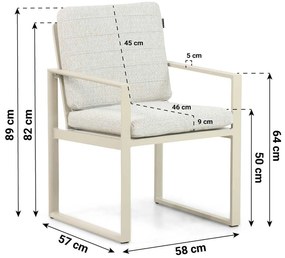 Tuinstoel Aluminium Taupe-naturel-bruin Lifestyle Garden Furniture Nuno