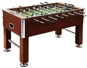 vidaXL Voetbaltafel 60 kg 140x74,5x87,5 cm staal bruin