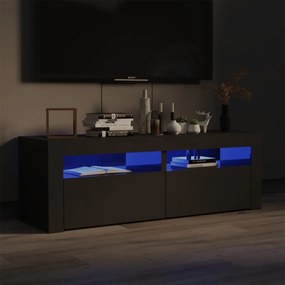 vidaXL Tv-meubel met LED-verlichting 120x35x40 cm hoogglans grijs