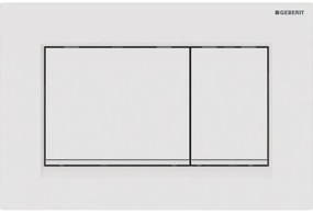 Geberit Sigma30 bedieningplaat, 2-toets spoeling frontbediening voor toilet 24.6x16.4cm wit/matwit 115.883.11.1