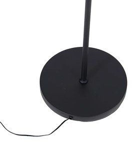 Vloerlamp zwart incl. LED met afstandsbediening - Bumu
