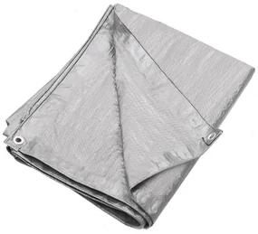 vidaXL Dekzeil 90 g/m² 4x6 m HDPE grijs