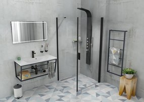 Sapho Industrial wastafel frame mat zwart 120cm