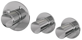 Brauer Stripe inbouwthermostaat met 2 stopkranen chroom