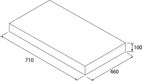 Muebles Hoyo wastafelblad 70cm walnoot