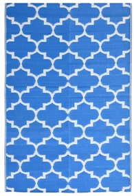 vidaXL Buitenkleed 190x290 cm polypropeen blauw