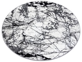 Tapijt modern COZY 8871 Rond , Marble, marmeren  ,  - Structureel,  twee poolhoogte , grijskleuring