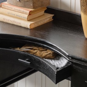 BePureHome Boudoir Kaptafel Acaciahout Zwart - 120 X 40cm.
