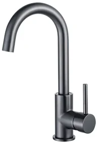 Fortifura Calvi wastafelkraan - hoog - draaibare uitloop - Geborsteld Gunmetal PVD SW809350