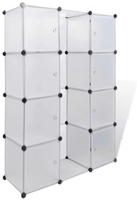 vidaXL Kast met 9 compartimenten modulair 37x115x150 cm wit