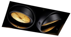 Inbouwspot zwart GU10 AR111 Trimless 2-lichts - Oneon Honey Modern GU10 Binnenverlichting Lamp