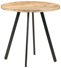 vidaXL Eettafel 80 cm ruw mangohout
