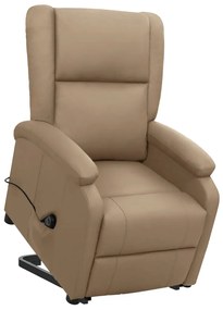 vidaXL Sta-op-stoel verstelbaar kunstleer cappuccinokleurig