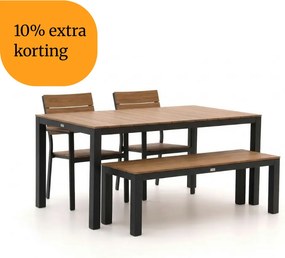 + 10% kassakorting | Diningset Bellagio | 4 personen polywood | Tuinset stapelbaar | 4-delig | Kees Smit Tuinmeubelen