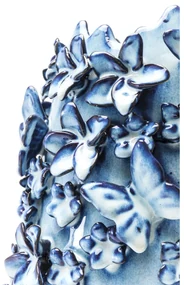 Kare Design Butterflies 35 Blauwe Vaas Met Vlinders