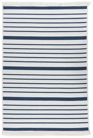 vidaXL Vloerkleed 160x230 cm katoen marineblauw